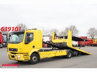 krockskadad bil vrachtwagen Volvo FL 290 Falkom 3-Lader Doppelstock Winde Brille Airco Euro 5 2013/1
